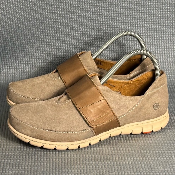 Born Shoes - Born Women’s Gray Suede Morganite Slip On Loafers Shoes Size‎ 7.5